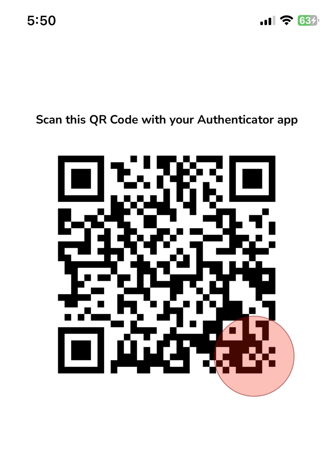 Sample Authenticator QR Code